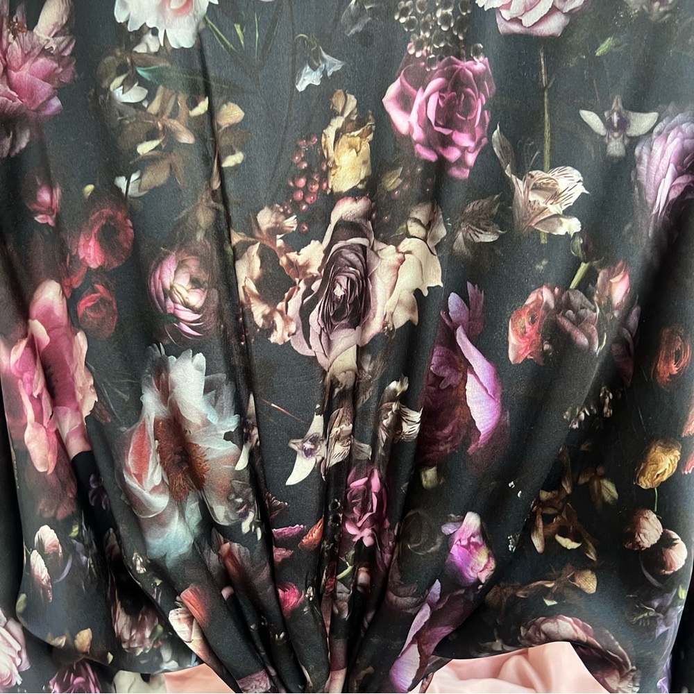 Samantha Chang silk purple rose robe kimono - Picture 4 of 8